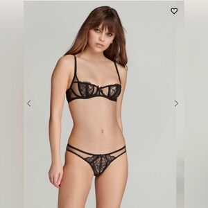 Agent provocateur Black Rozlyn Bra (34D) and Panty (AP2) set. BNWT